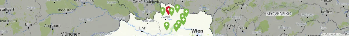 Kartenansicht für Apotheken-Notdienste in der Nähe von Dietmanns (Waidhofen an der Thaya, Niederösterreich)